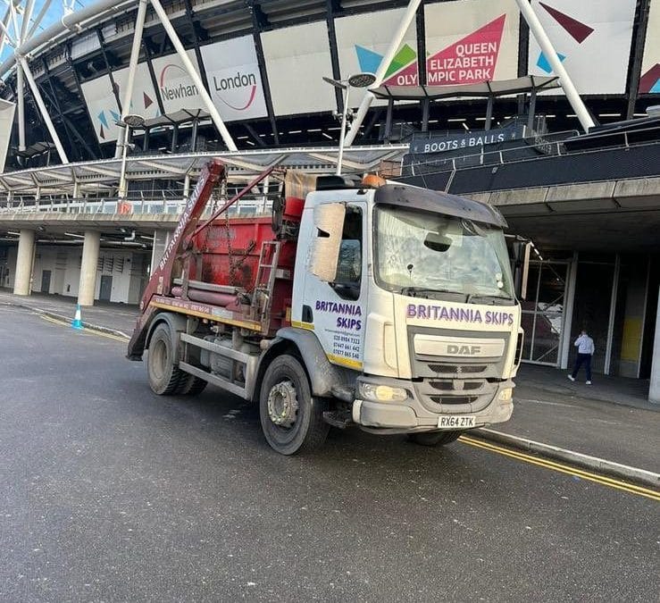 Red Skip Ready for Delivery